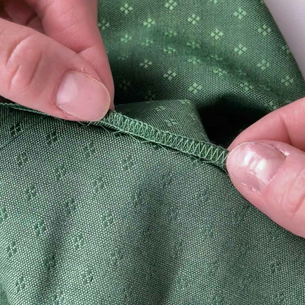 Handstiche: Saumstich/Blindstich - Ergebnis