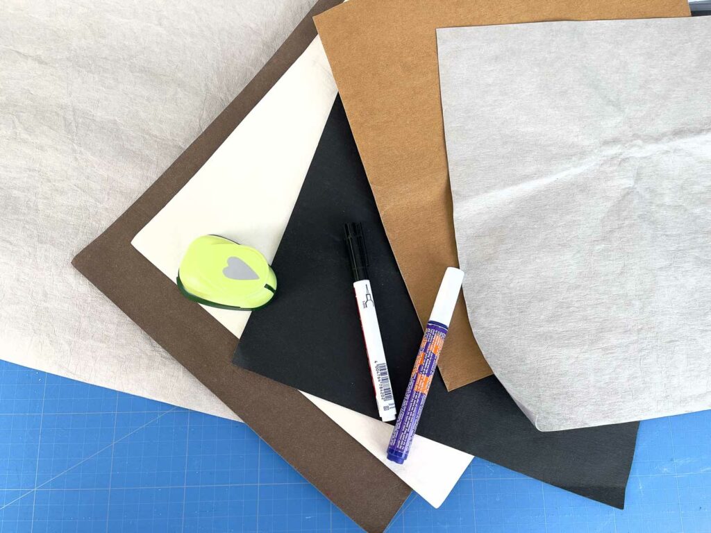 SnapPap und benötigte Zutaten für das Lesezeichen