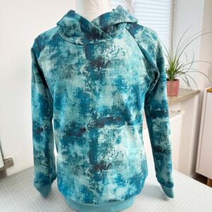 Hoodie türkis melange Muster